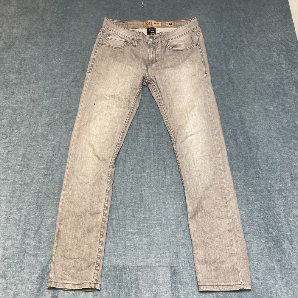 RSQ London Skinny Leg Jeans Womens 29x30 Gray Denim Cotton Stretch Streetwear